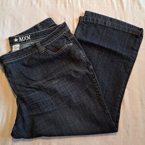 MXM women's size 22P dark wash jeans have stretch GUC
